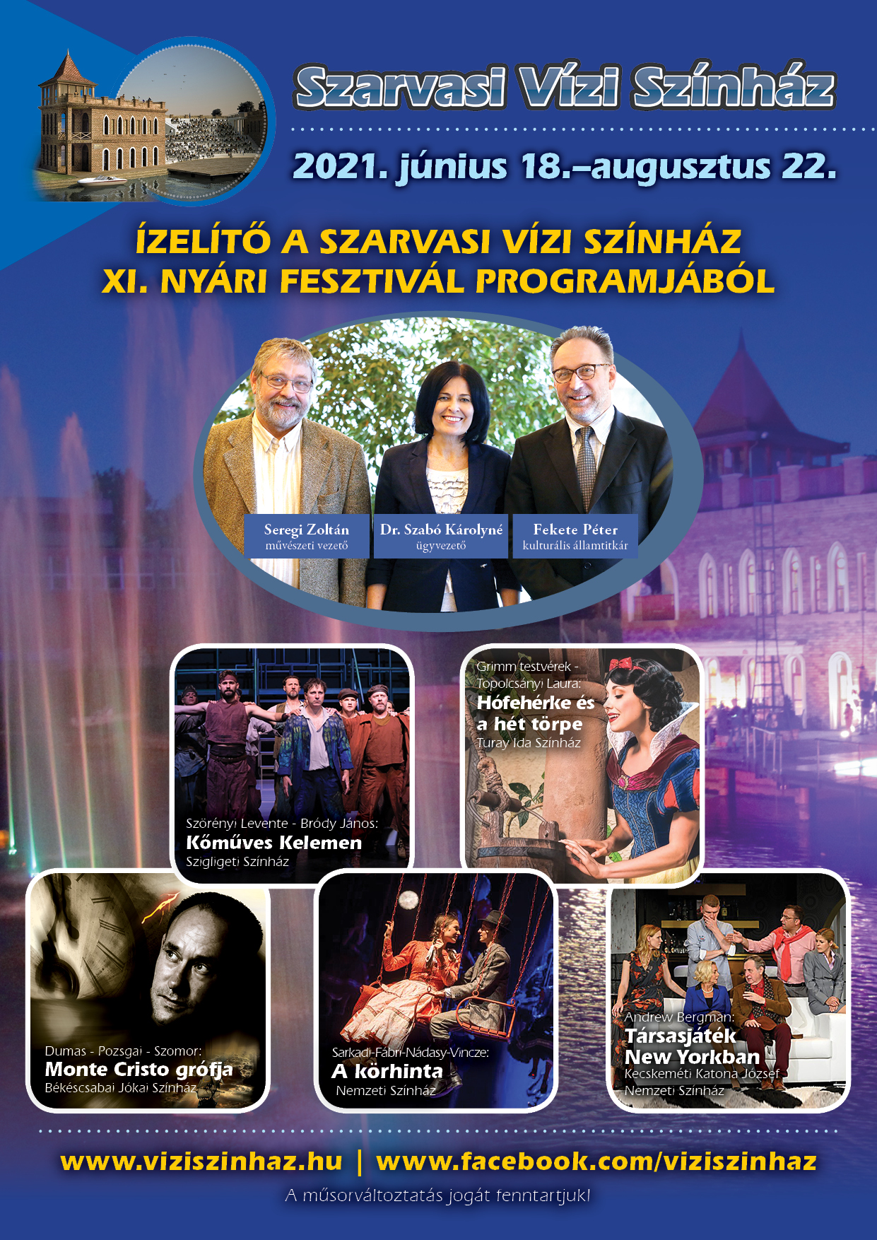A Szarvasi Vízi Színház nyitásra készül